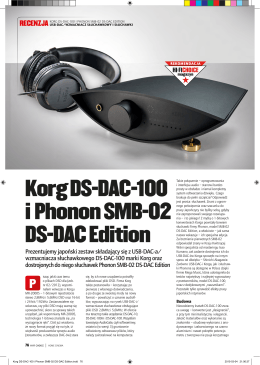 Korg DS-DAC-100 i Phonon SMB-02 DS-DAC Edition
