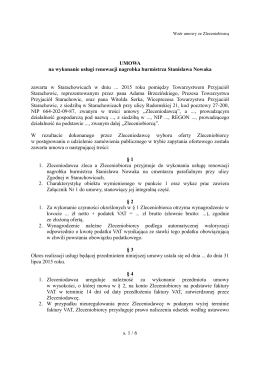 nr 3 – Wzór umowy. - Towarzystwo Przyjaciół Starachowic