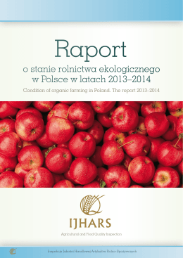 Raport o stanie rolnictwa ekologicznego w Polsce w latach 2013