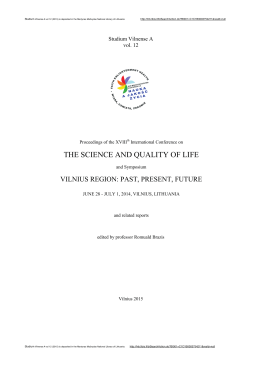 THE SCIENCE AND QUALITY OF LIFE
