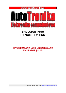 RENAULT z CAN – IMMO