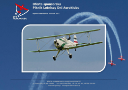 Oferta sponsorska Piknik Lotniczy Dni Aeroklubu