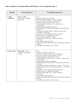 Plan wynikowy do podręcznika ABCDeutsch. Nowa edycja dla klasy 2