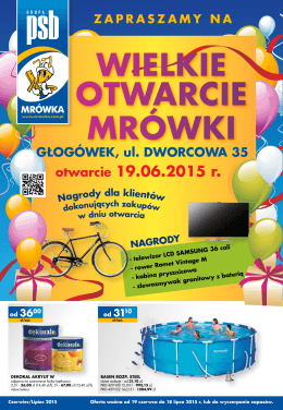 wielkie otwarCie MrÓwki