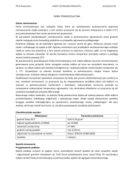 FARBA TERMOIZOLACYJNA Zakres zastosowania: Farba