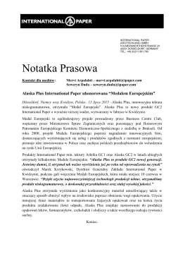 Notatka Prasowa 07 2015 - Medal Europejski