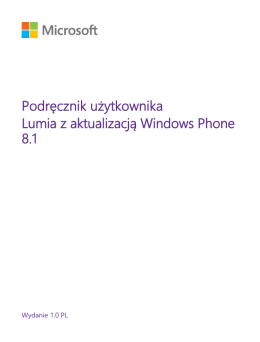 Podręcznik użytkownika Lumia z aktualizacją Windows