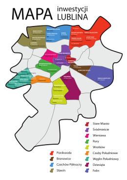 Mapa Inwestycji wrzesień 2015 w Lublinie