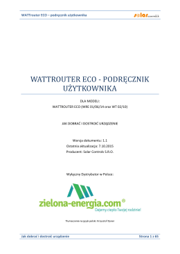 WATTrouter ECO – podręcznik użytkownika