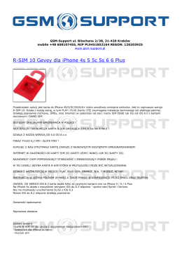 R-SIM 10 Gevey dla iPhone 4s 5 5c 5s 6 6 Plus - GSM