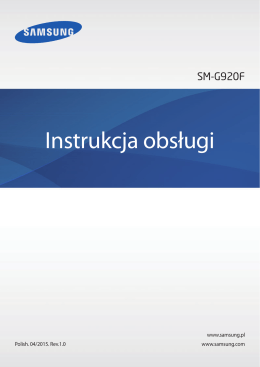 Instrukcja obsługi - Galaxy S6 Manual User Guide