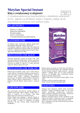 Metylan Special Instant - Henkel Adhesives Polska