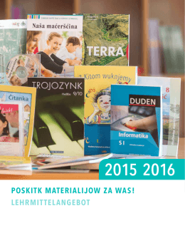 Poskitk materialijow 2015/2016 - WITAJ