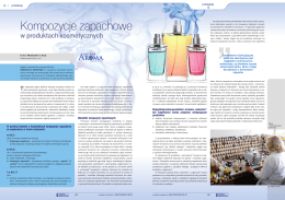 Kompozycje zapachowe w produktach kosmetycznych