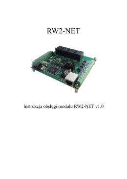 Instrukcja do RW2-NET wersja firmware