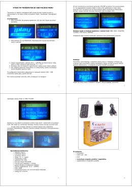 K765A FM TRANSMITER SD USB POLSKIE MENU - art-bart-pl