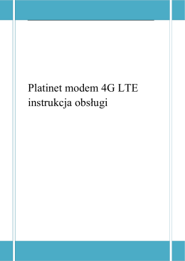 Platinet modem 4G LTE instrukcja obsługi