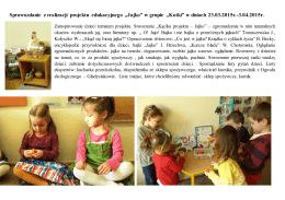 Sprawozdanie z realizacji projektu edukacyjnego „Jajko” w grupie