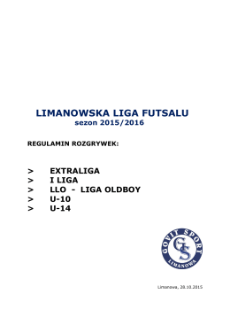 regulamin - Limanowska Liga Futsalu