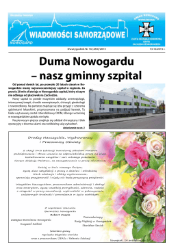 Duma Nowogardu – nasz gminny szpital