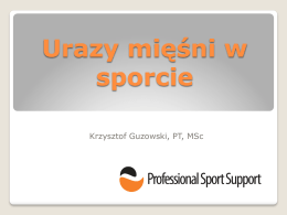 Urazy mięśni w sporcie - Professional Sport Support
