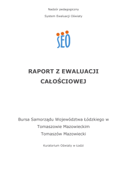 RAPORT Z EWALUACJI CAŁOŚCIOWEJ