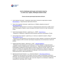 Списак учесника делегације Јарославске области