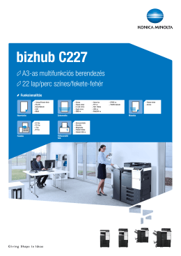 Datasheet bizhub C227, PDF