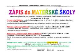Plakát v pdf. - Základní škola a Mateřská škola Křetín