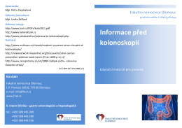 Informace před kolonoskopií - Fakultní nemocnice Olomouc