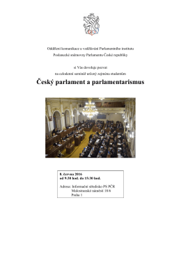 Český parlament a parlamentarismus