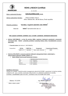 Certifikát 55c_2016 Reach SIMAX