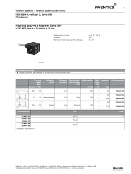 ISO 5599 - 1, velikost 3, Série 581 Kabelová zásuvka s