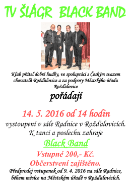 Vystoupení kapely Black Band