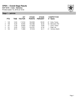 stages - IPSC Ostrava