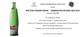 mattoni grand drink - nomination round cba 2016