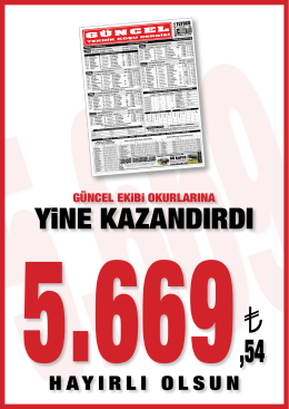 YiNE KAZANDIRDI - liderform.com.tr