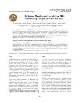 Pelizaeus-Merzbacher Hastalığı ve MR