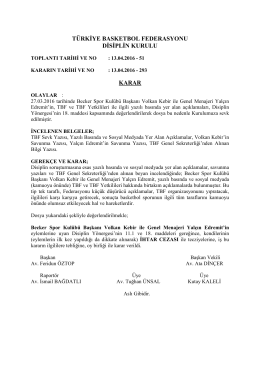 karar 293 volkan kebir ve yalçın edremit hakkında
