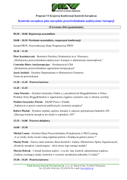 Program_VI_Konferencji - Polski Instytut Kontroli Wewnętrznej
