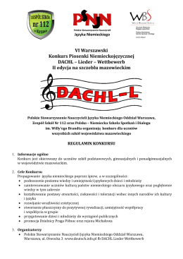 VI Warszawski Konkurs Piosenki Niemieckojęzycznej DACHL – Lieder