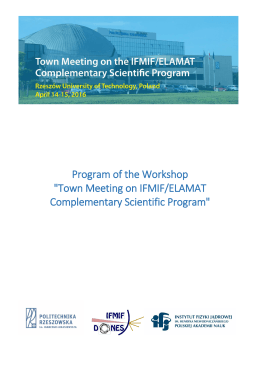 program  - IFMIF/ELAMAT Scientific Council