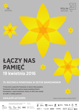 Plakat akcji „Żonkile” - Muzeum Historii Żydów Polskich POLIN