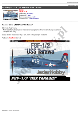 Academy 12313 1/48 F8F-1/2 "USS Tarawa"