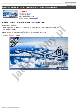 Academy 12528 1/72 B-29 Superfortress `Enola Gay/Bockscar`