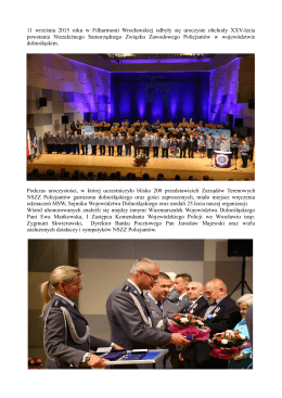 Uroczysta gala XXV-lecia NSZZP w Filharmonii Wrocławskiej.