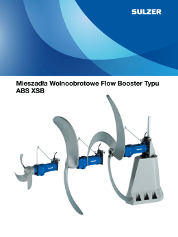 Mieszadła Wolnoobrotowe Flow Booster Typu ABS XSB