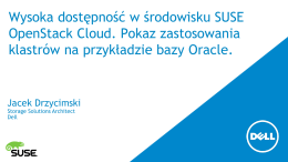 Wysoka dostępność w środowisku SUSE OpenStack Cloud. Pokaz