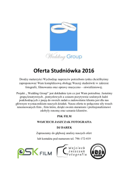 Oferta Studniówka 2016