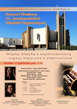 Koncert finałowy 21. Jawiszowickich Niedziel Organowych Koncert
